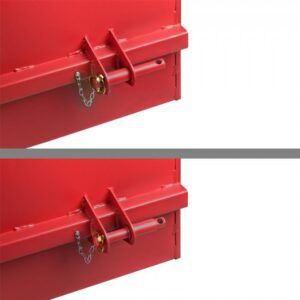 Benne 3 points pour tracteur - dispositif de bascule - 1200 S rouge – Image 7
